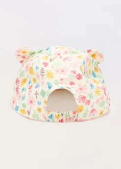 Cappello da baseball in twill di puro cotone neonata