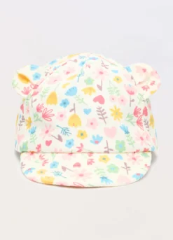 Cappello da baseball in twill di puro cotone neonata