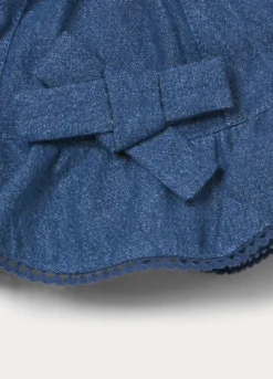 Cappello in puro cotone chambray neonata