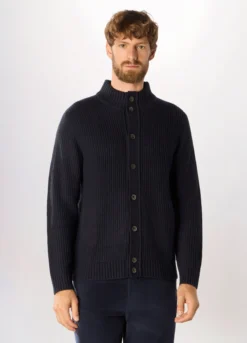 Cardigan a costa inglese con bottoni uomo