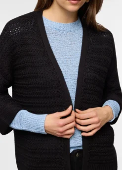 Cardigan aperto jaquard donna