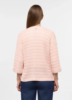 Cardigan aperto jaquard donna