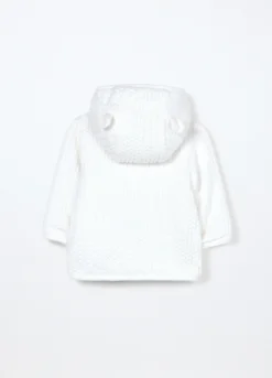 Cardigan con cappuccio in velluto