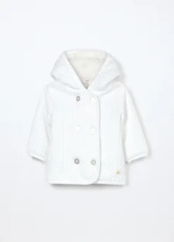 Cardigan con cappuccio in velluto