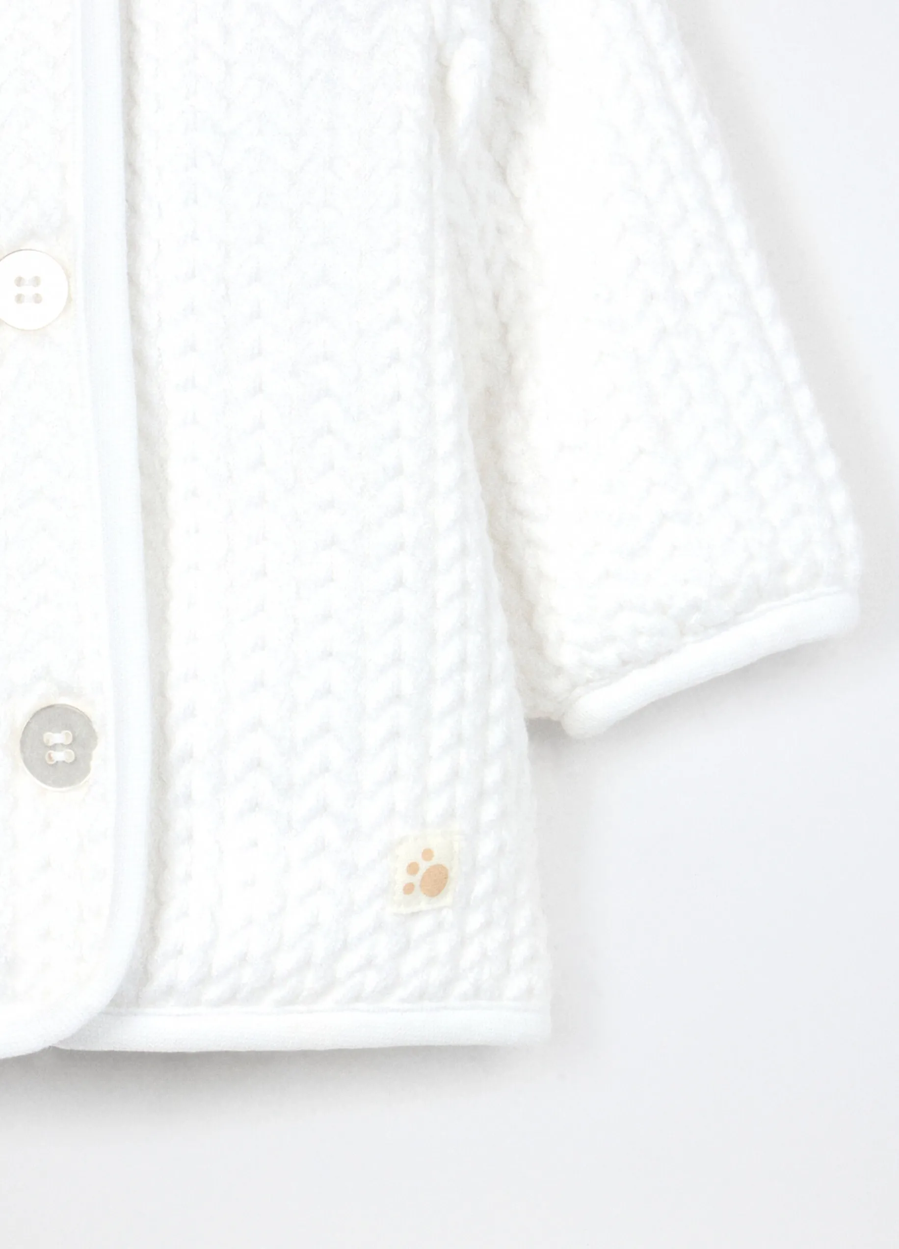 Cardigan con cappuccio in velluto