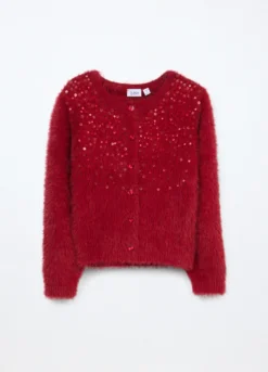 Cardigan con paillettes bambina