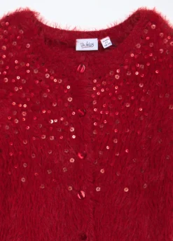 Cardigan con paillettes bambina