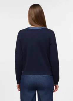 Cardigan girocollo misto viscosa donna