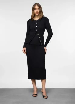 Cardigan girocollo operato donna