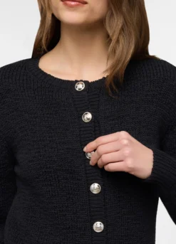Cardigan girocollo operato donna