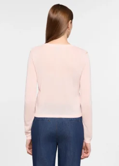 Cardigan girocollo rasato donna