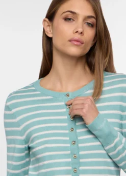 Cardigan girocollo rasato donna