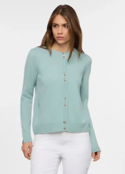 Cardigan girocollo rasato donna