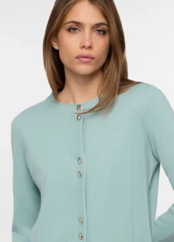Cardigan girocollo rasato donna