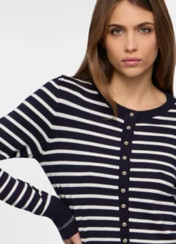 Cardigan girocollo rasato donna