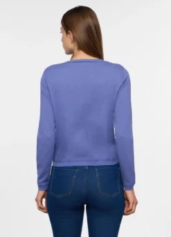Cardigan girocollo rasato donna