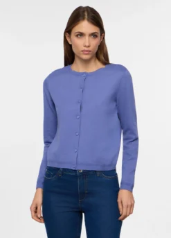 Cardigan girocollo rasato donna