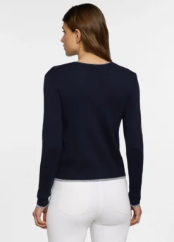 Cardigan girocollo rasato donna