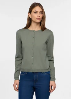 Cardigan girocollo rasato donna