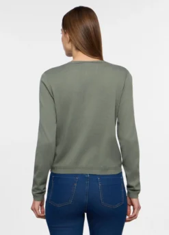 Cardigan girocollo rasato donna