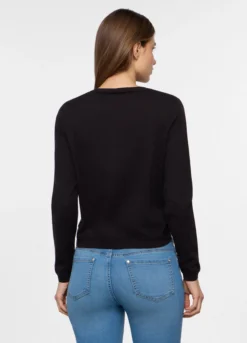 Cardigan girocollo rasato donna