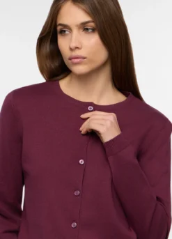 Cardigan girocollo rasato donna