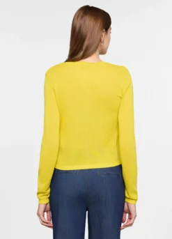 Cardigan girocollo rasato donna