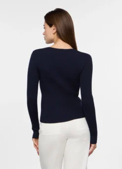 Cardigan in costina misto viscosa donna
