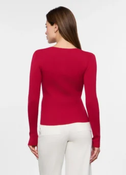 Cardigan in costina misto viscosa donna