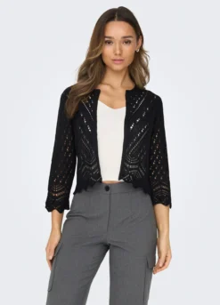 Cardigan in maglia operata donna