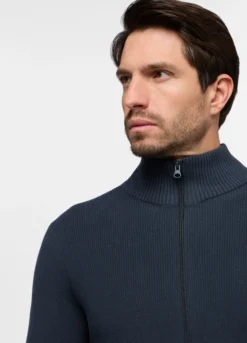 Cardigan lupetto con zip intera uomo