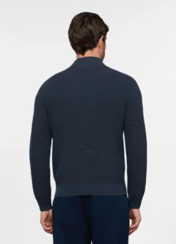 Cardigan lupetto con zip intera uomo