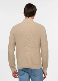 Cardigan lupetto con zip intera uomo
