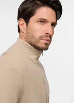 Cardigan lupetto con zip intera uomo