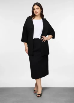 Cardigan misto viscosa aperto donna curvy