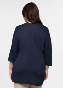 Cardigan misto viscosa aperto donna curvy
