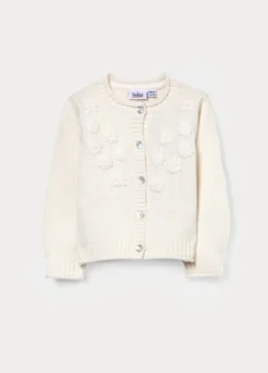 Cardigan operato in puro cotone bimba
