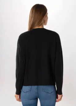 Cardigan tricot con scollo a V donna