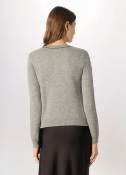 Cardigan tricot in pura lana donna