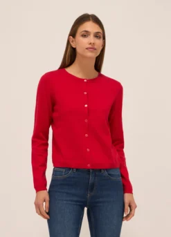 Cardigan tricot in puro cotone donna