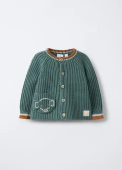 Cardigan tricot in puro cotone neonato