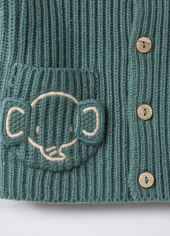 Cardigan tricot in puro cotone neonato
