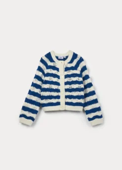 Cardigan tricot in puro cotone bambina