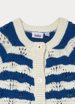 Cardigan tricot in puro cotone bambina