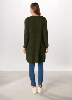 Cardigan tricot lungo donna