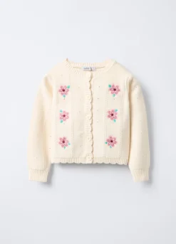 Cardigan tricot misto cotone bambina