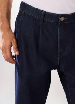 Chino in denim di cotone uomo