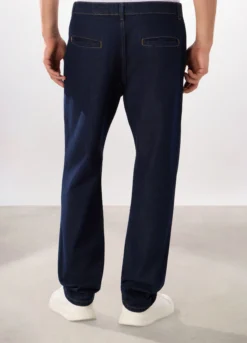 Chino in denim di cotone uomo
