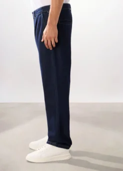 Chino in denim di cotone uomo