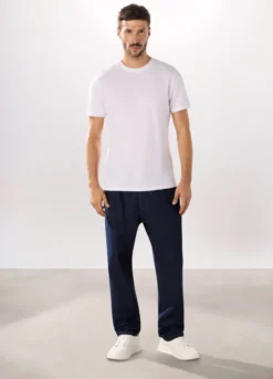 Chino in denim di cotone uomo